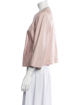 St. John Collection Lamb Leather Evening Jacket