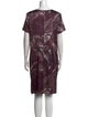 St. John Collection Silk Knee-Length Dress