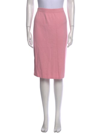 St. John Collection Scalloped Accent Knee-Length Skirt
