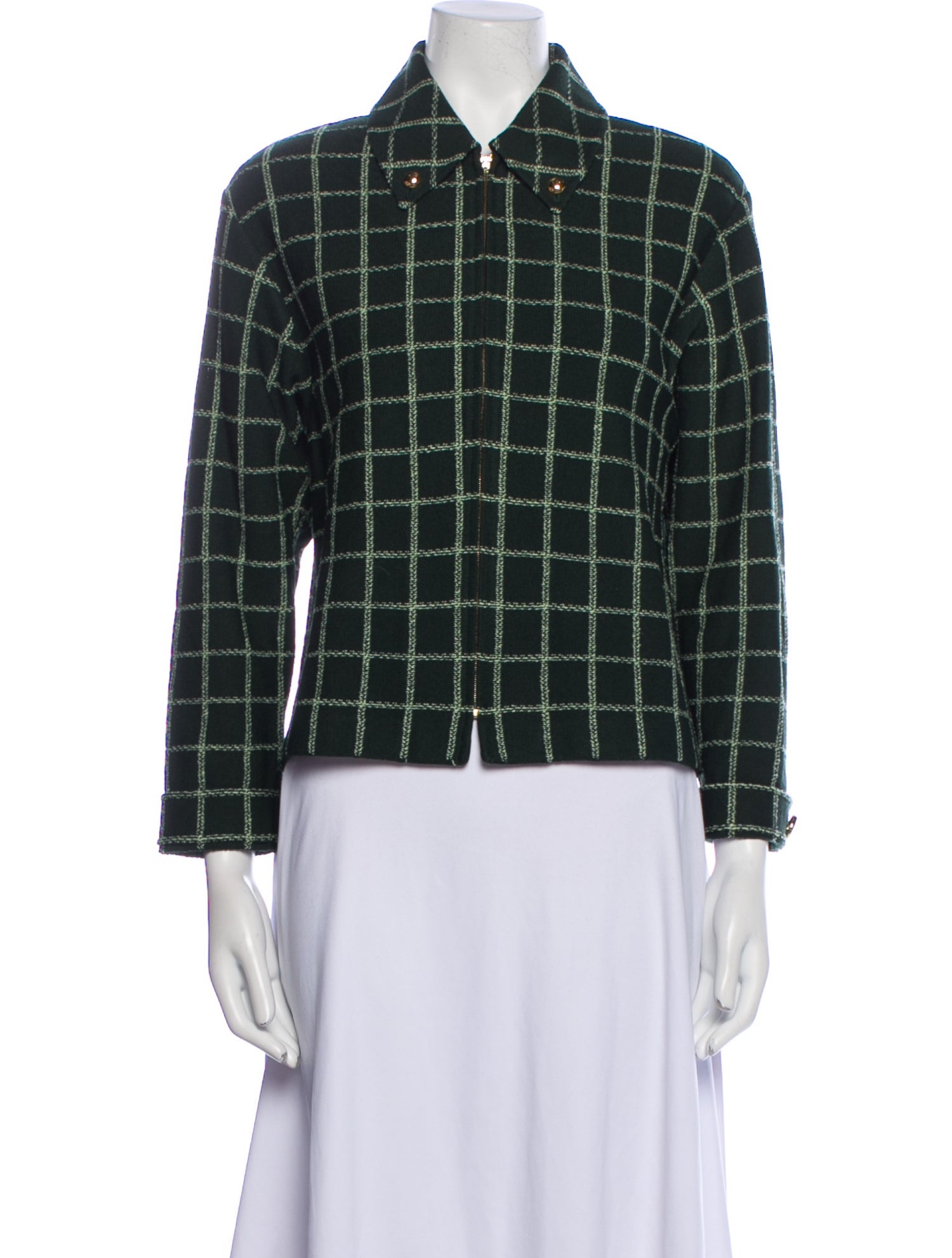 St. John Collection by Marie Gray Plaid Print Blazer