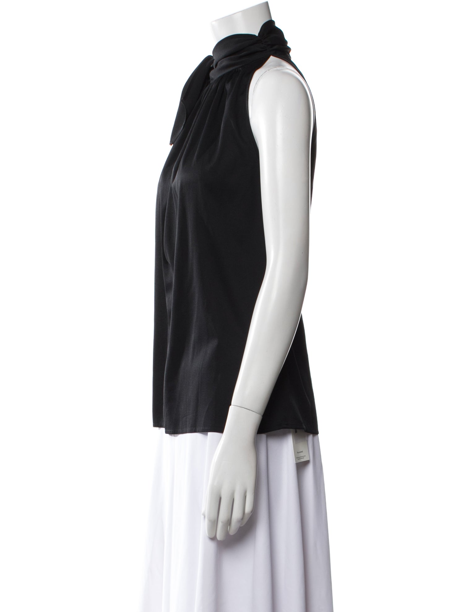 St. John Collection Silk Cowl Neck Top