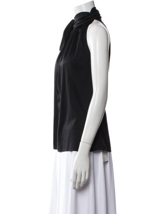 St. John Collection Silk Cowl Neck Top