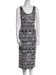 St. John Collection Printed Midi Length Dress