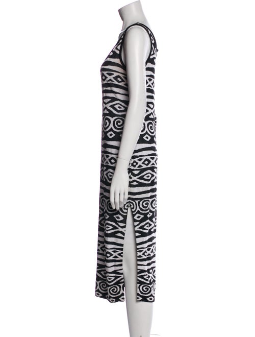 St. John Collection Printed Midi Length Dress