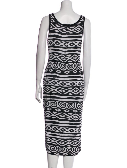 St. John Collection Printed Midi Length Dress