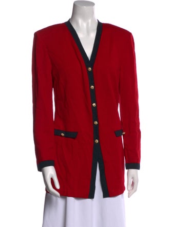 St. John Collection Wool V-Neck Sweater