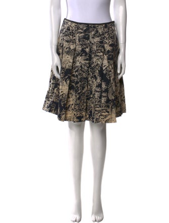 St. John Collection Floral Print Knee-Length Skirt