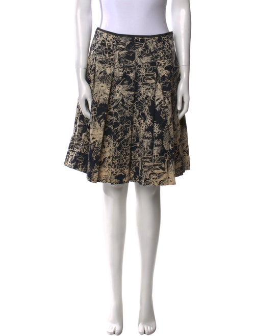 St. John Collection Floral Print Knee-Length Skirt
