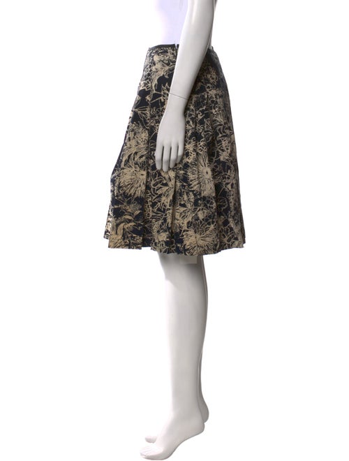 St. John Collection Floral Print Knee-Length Skirt