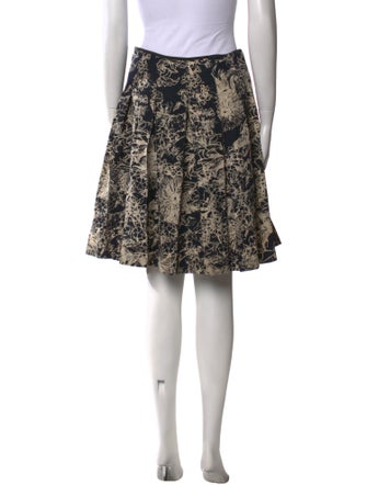 St. John Collection Floral Print Knee-Length Skirt