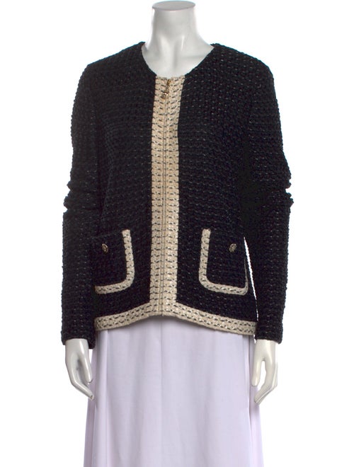 St. John Collection Striped Scoop Neck Sweater