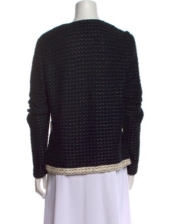 St. John Collection Striped Scoop Neck Sweater