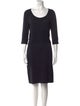 St. John Collection Scoop Neck Knee-Length Dress