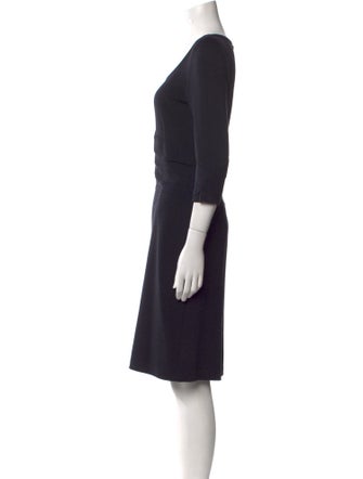St. John Collection Scoop Neck Knee-Length Dress