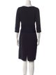 St. John Collection Scoop Neck Knee-Length Dress