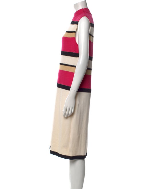 St. John Collection Striped Midi Length Dress