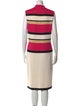 St. John Collection Striped Midi Length Dress