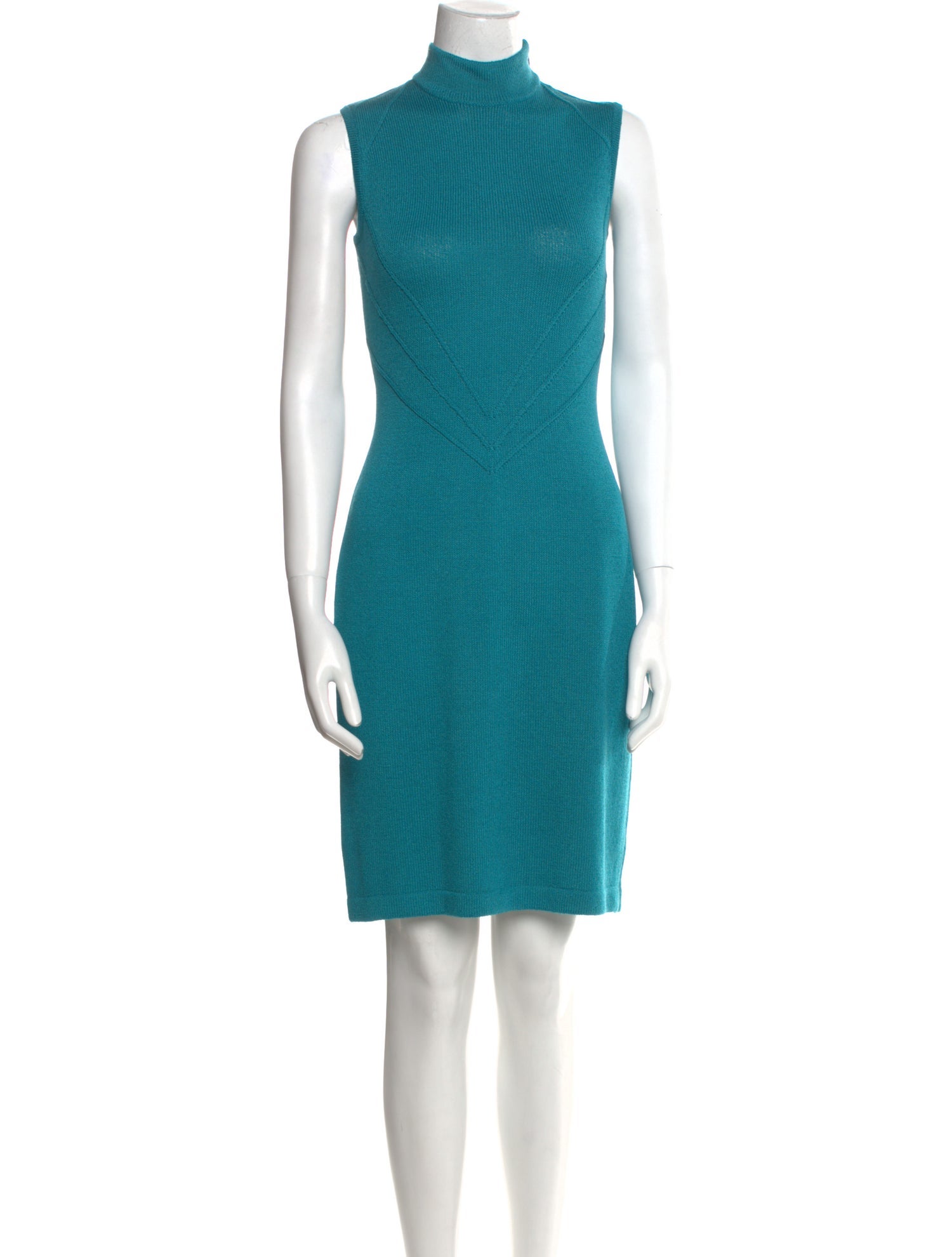 St. John Collection Turtleneck Knee-Length Dress