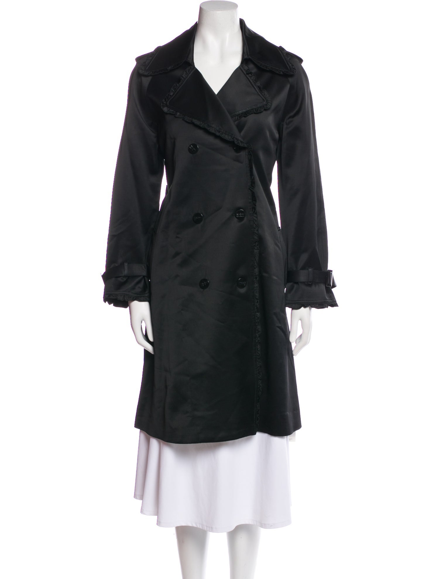 St. John Collection Wool Trench Coat