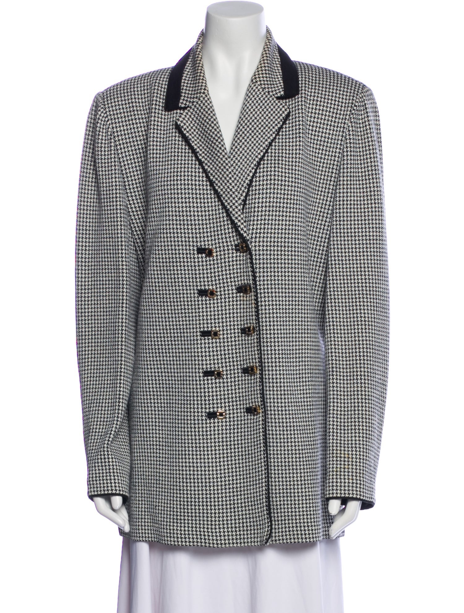 St. John Collection Houndstooth Print Blazer