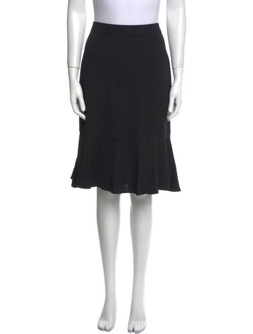 St. John Collection Fringe Trim Accent Knee-Length Skirt