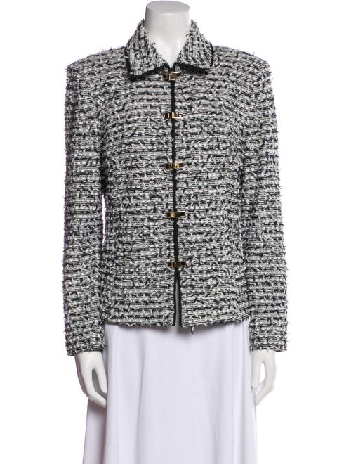 St. John Collection Wool Printed Evening Jacket