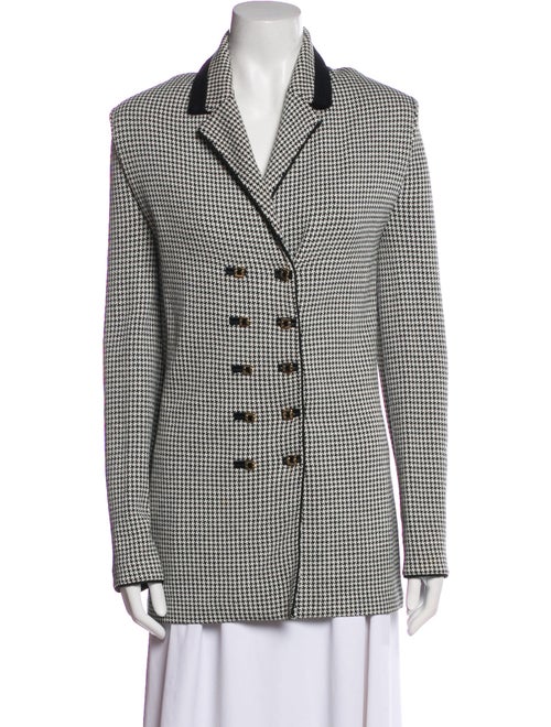 St. John Collection Wool Houndstooth Print Blazer