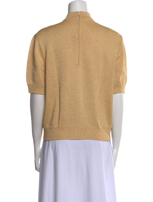 St. John Collection Wool Mock Neck Sweatshirt