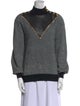 St. John Collection Wool Colorblock Pattern Sweatshirt