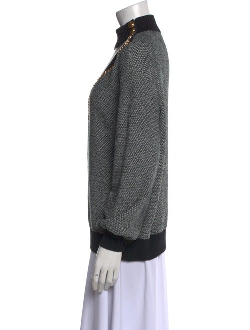 St. John Collection Wool Colorblock Pattern Sweatshirt