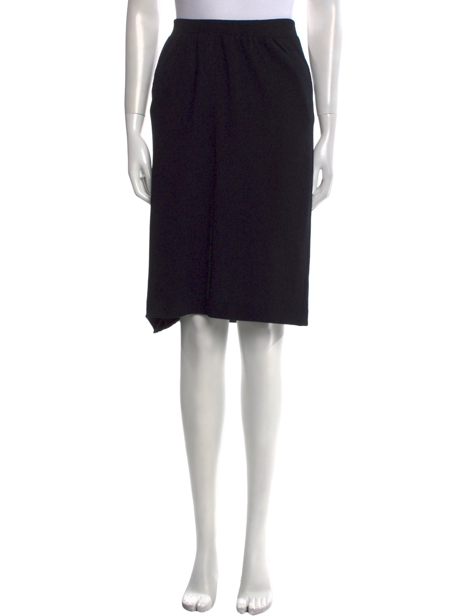 St. John Collection Pleated Accents Knee-Length Skirt