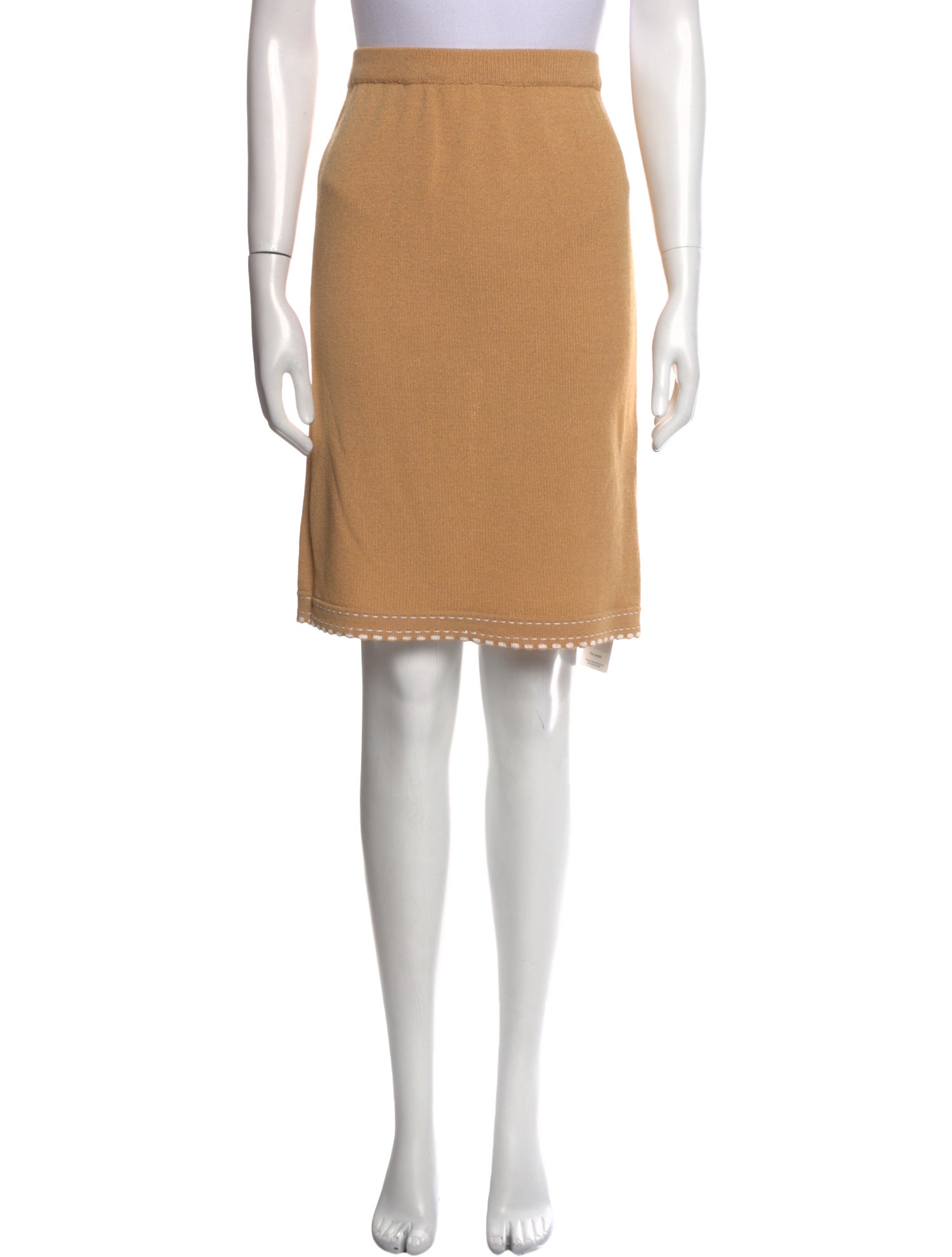 St. John Collection Embroidered Accent Knee-Length Skirt