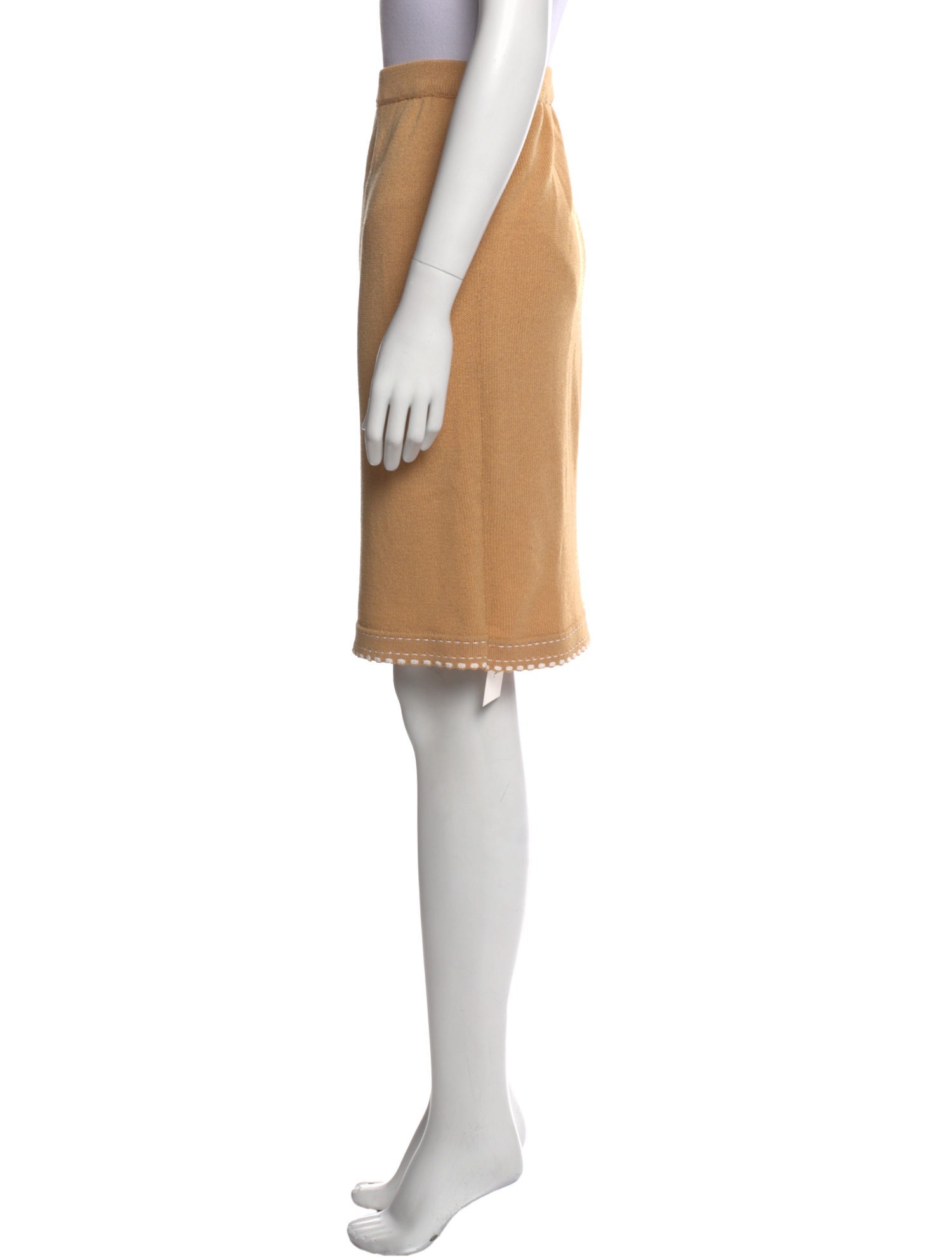 St. John Collection Embroidered Accent Knee-Length Skirt