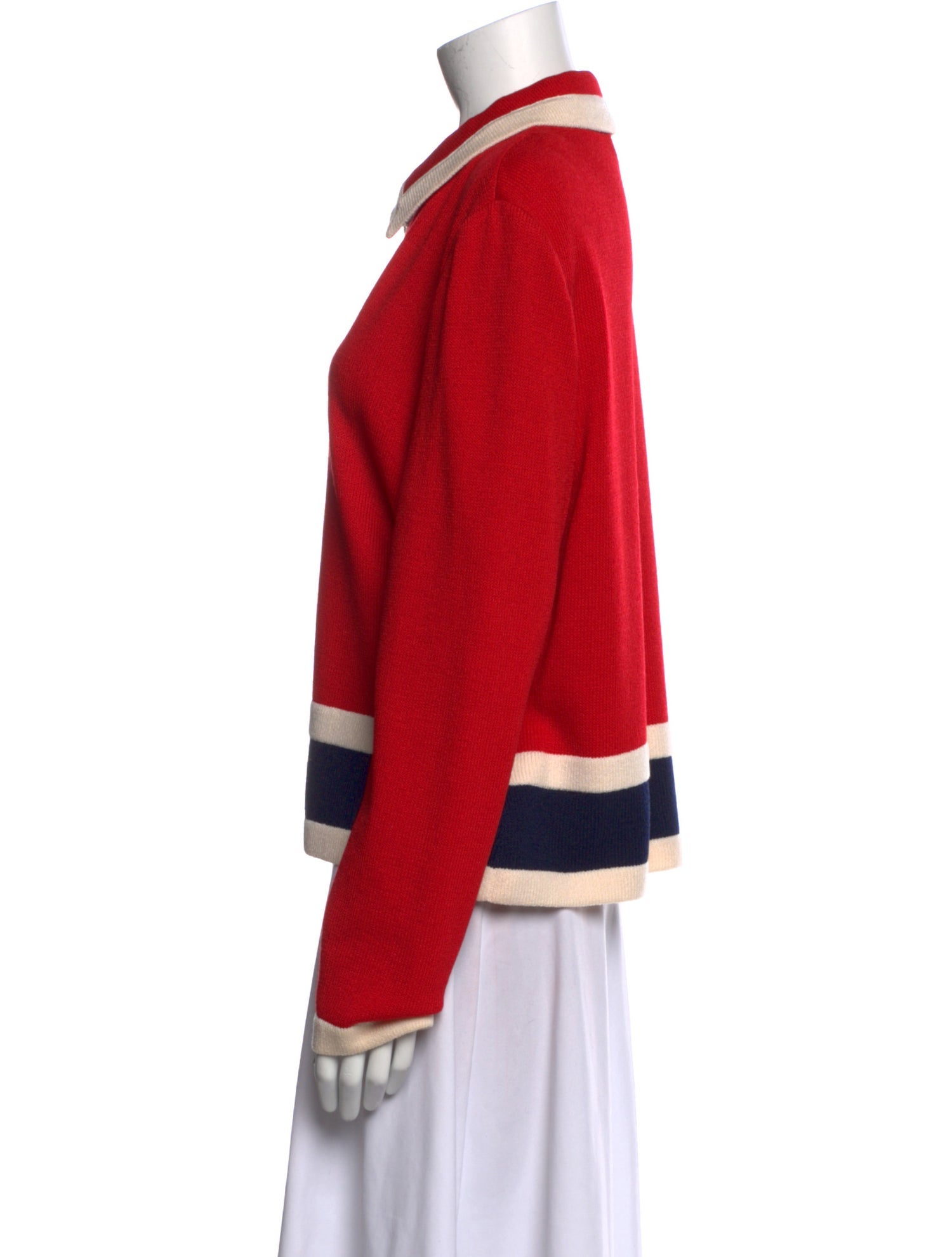 St. John Collection Colorblock Pattern Sweater