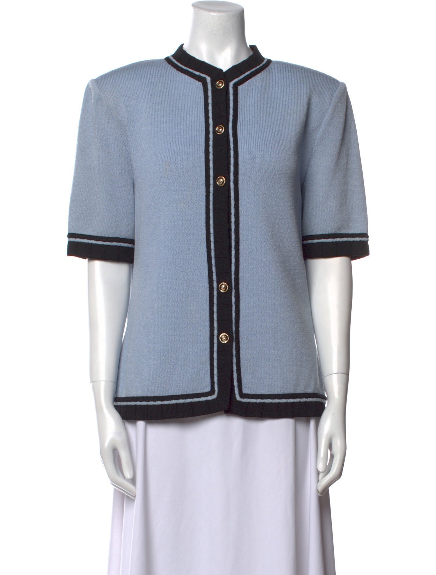 St. John Collection Colorblock Pattern Crew Neck Sweater