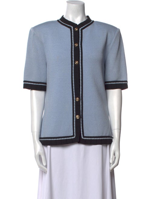 St. John Collection Colorblock Pattern Crew Neck Sweater