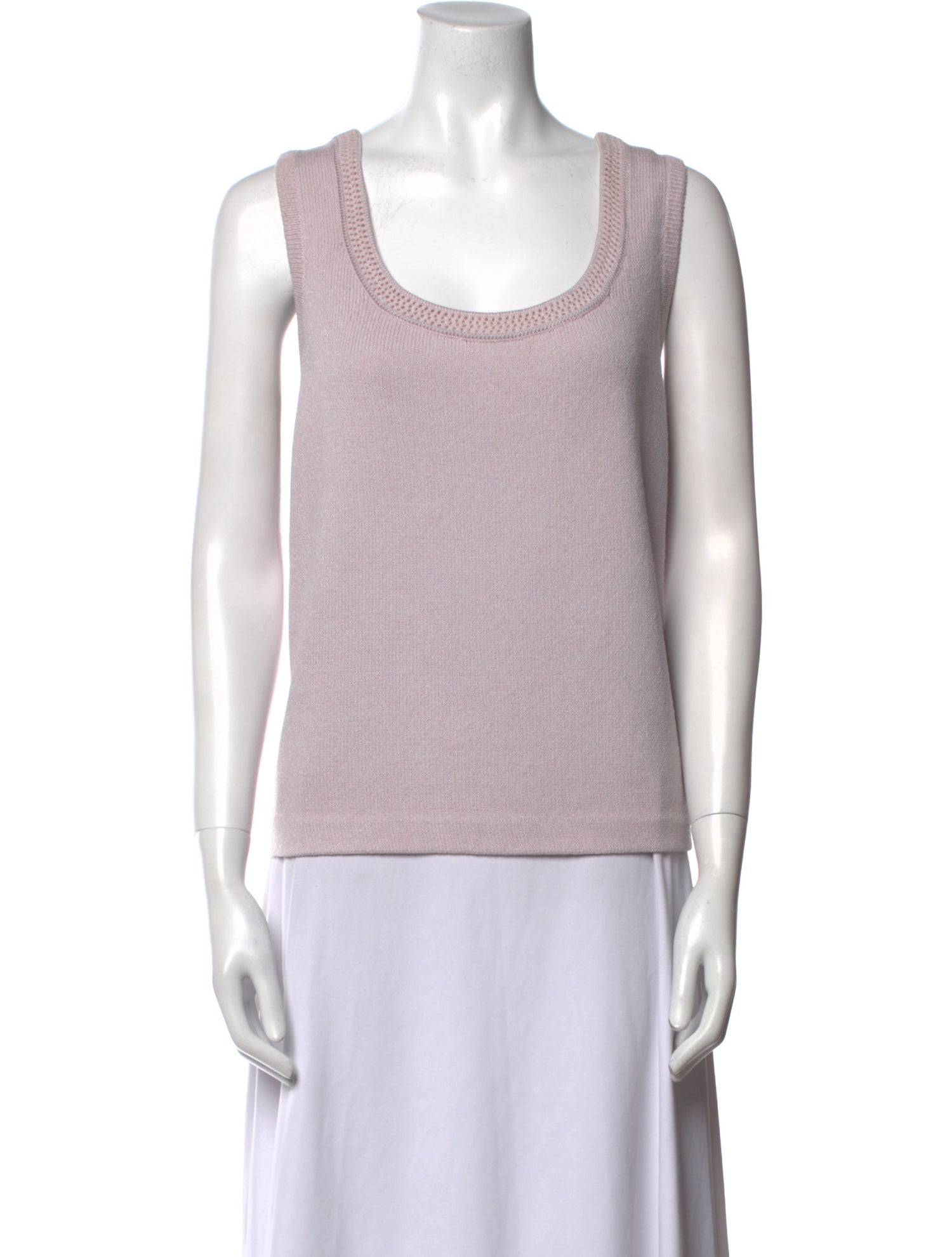 St. John Collection Scoop Neck Sleeveless Top