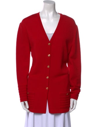 St. John Collection Wool V-Neck Sweater