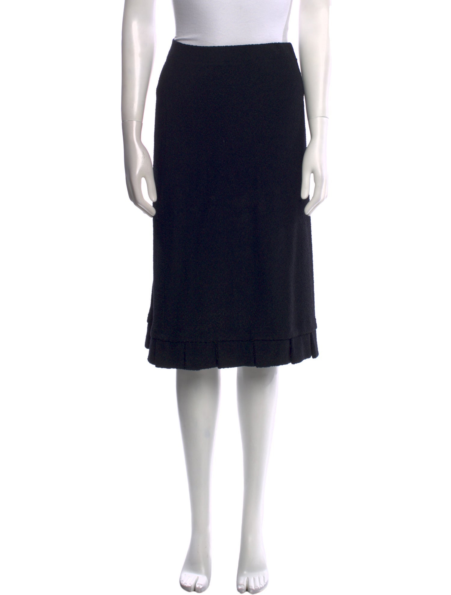 St. John Collection Pleated Accents Knee-Length Skirt