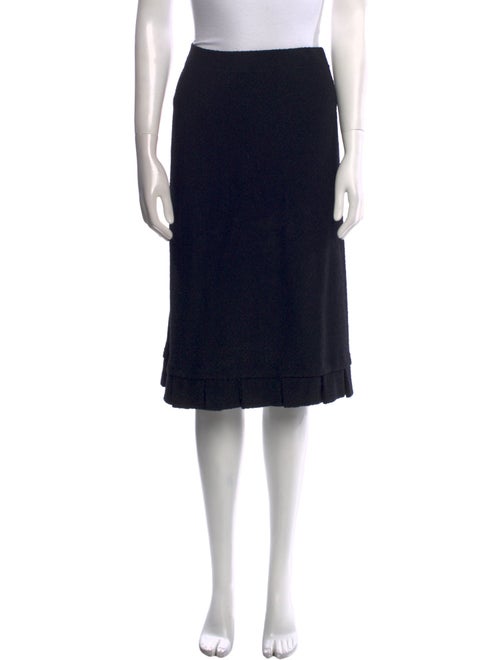 St. John Collection Pleated Accents Knee-Length Skirt