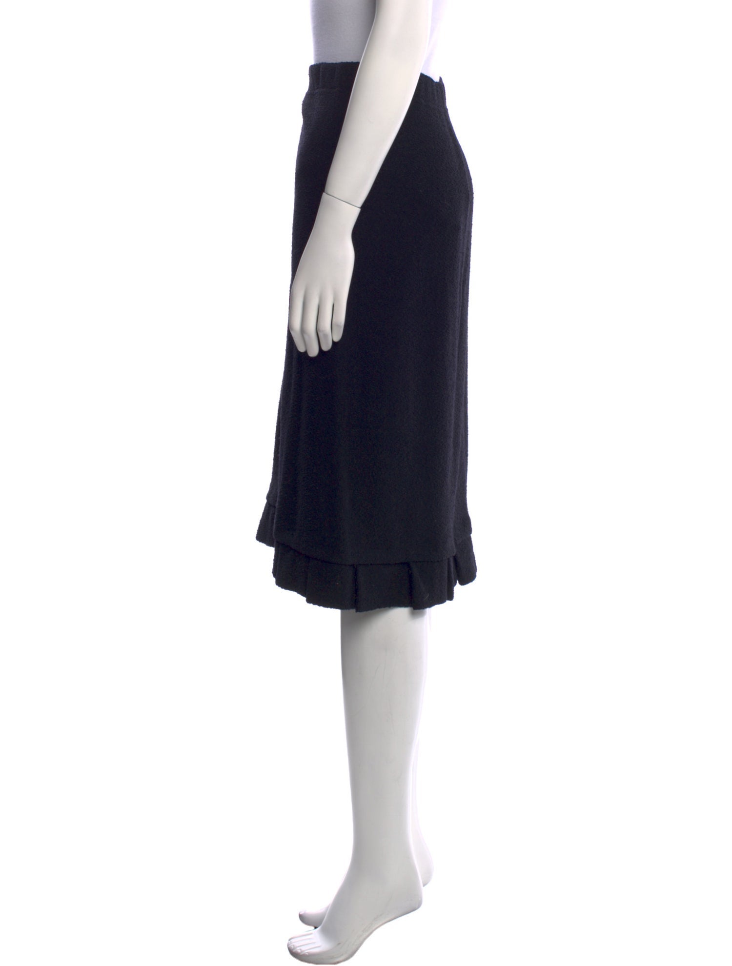 St. John Collection Pleated Accents Knee-Length Skirt