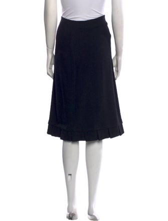 St. John Collection Pleated Accents Knee-Length Skirt