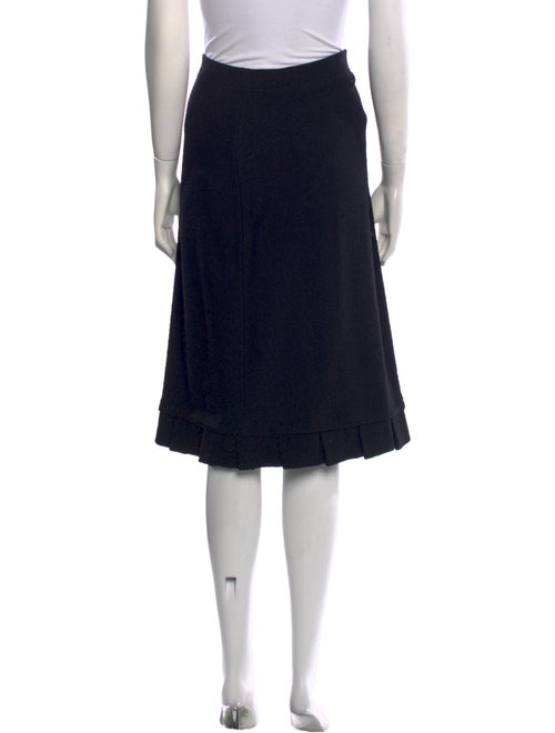 St. John Collection Pleated Accents Knee-Length Skirt