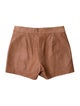 St. John Collection Lamb Leather Mini Shorts