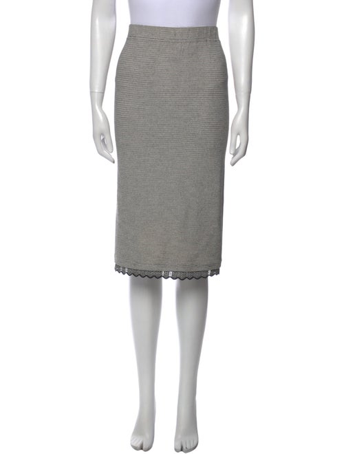 St. John Collection Scalloped Accent Knee-Length Skirt