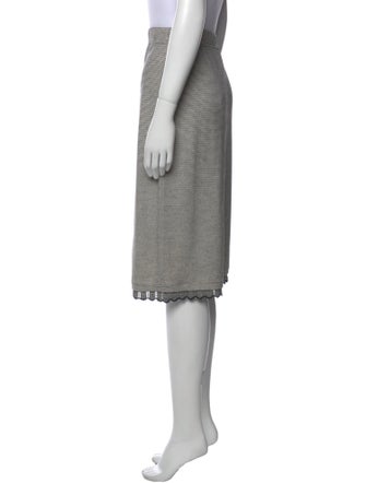 St. John Collection Scalloped Accent Knee-Length Skirt