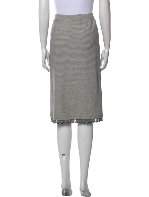 St. John Collection Scalloped Accent Knee-Length Skirt