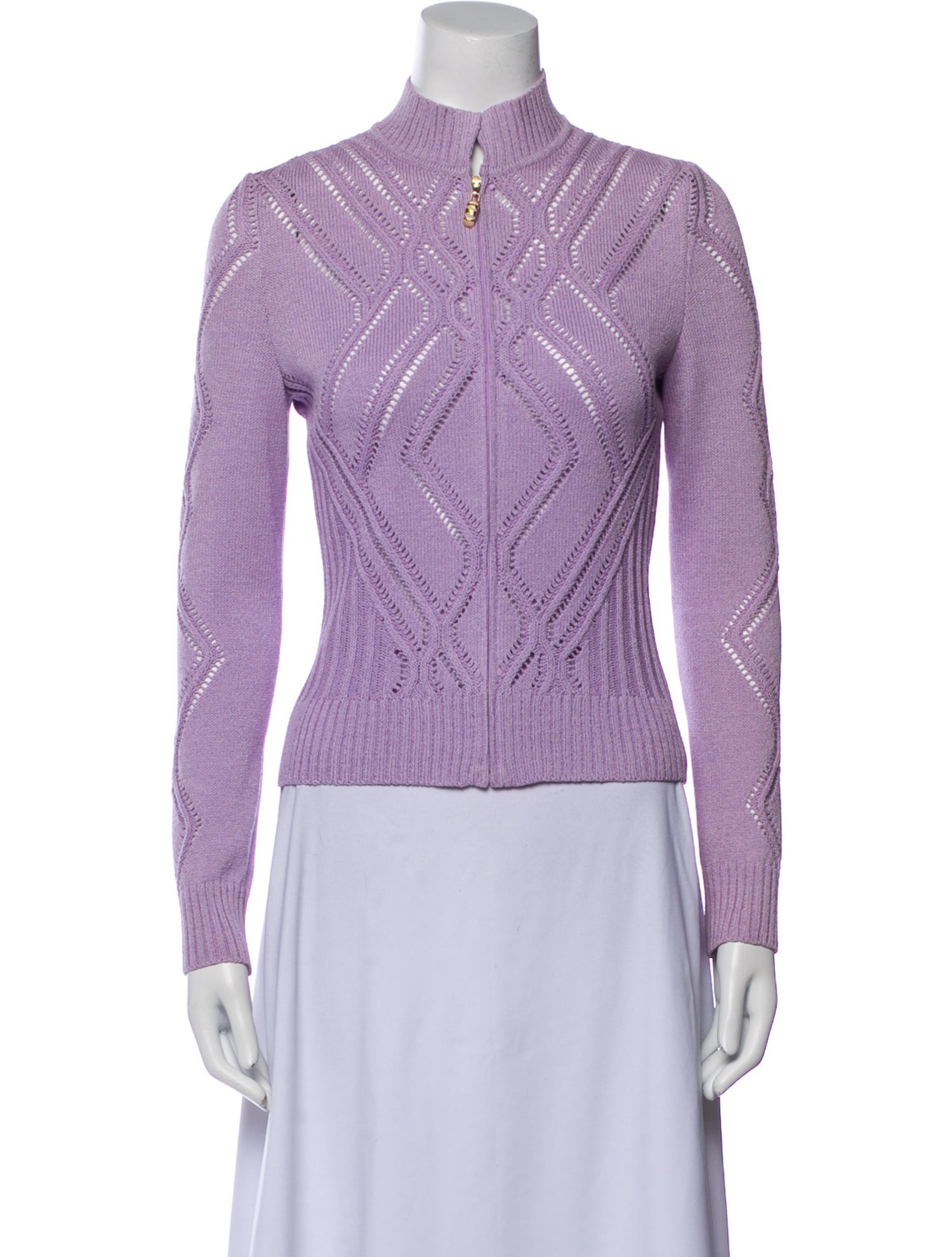 St. John Collection Wool Mock Neck Sweater