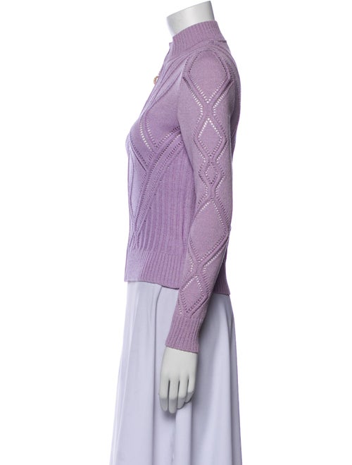 St. John Collection Wool Mock Neck Sweater