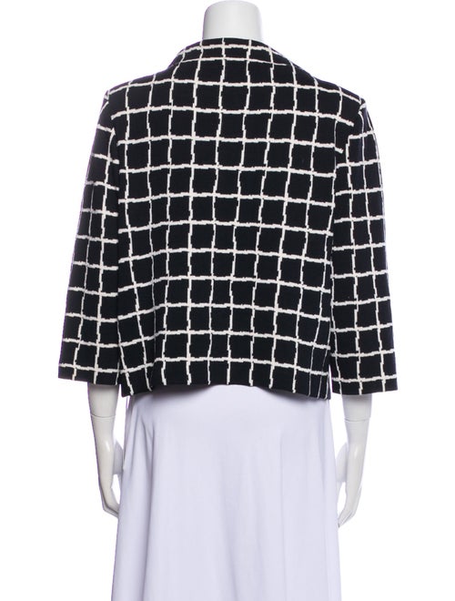 St. John Collection Wool Plaid Print Jacket